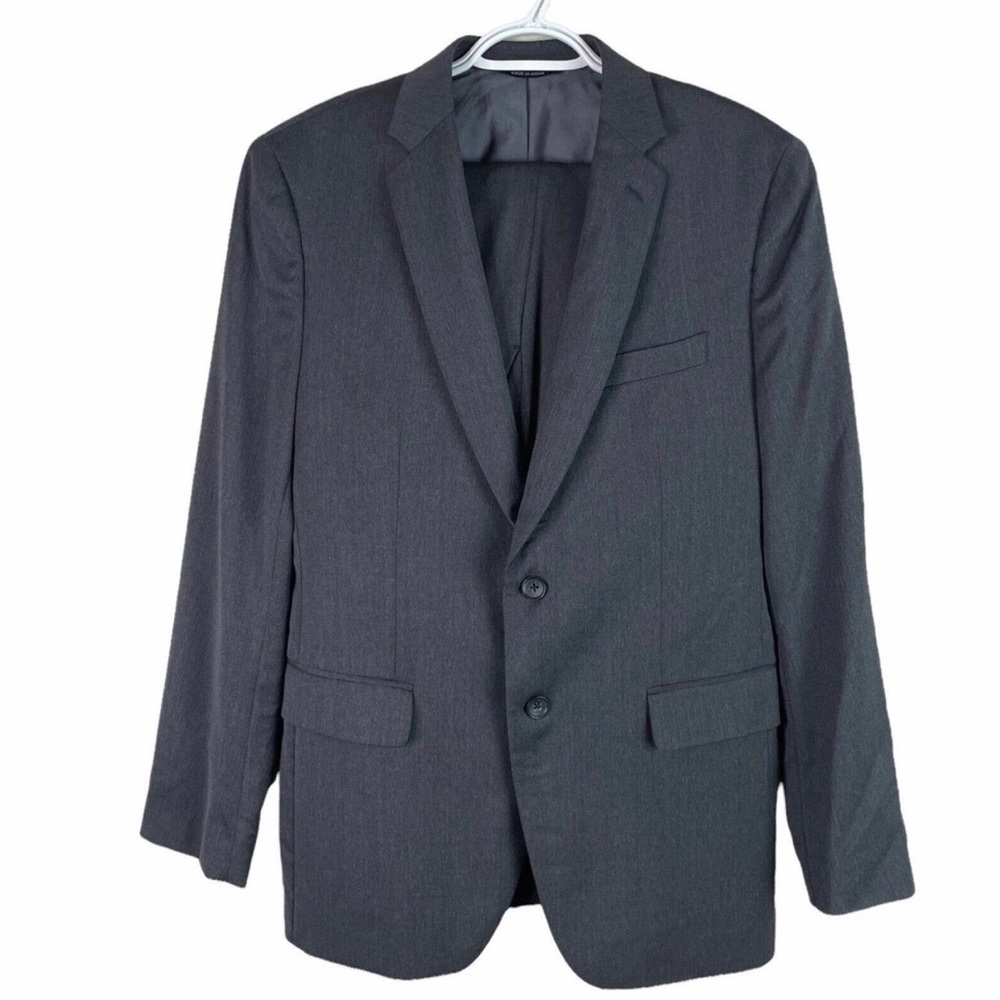 Banana Republic Slim Fit Lanificio F Lli Cerruti Wool Suit Mens 40R Gray 34 x 32